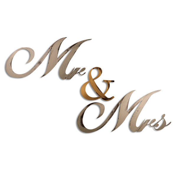 Letter2Word Mr & Mrs Wall Decor & Reviews Wayfair